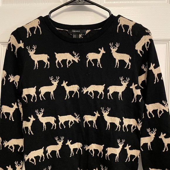 Forever 21 Deer Sweater - Small - Picture 2 of 7